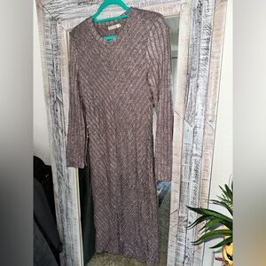 Heart Hips Textured Long Sleeve Dress